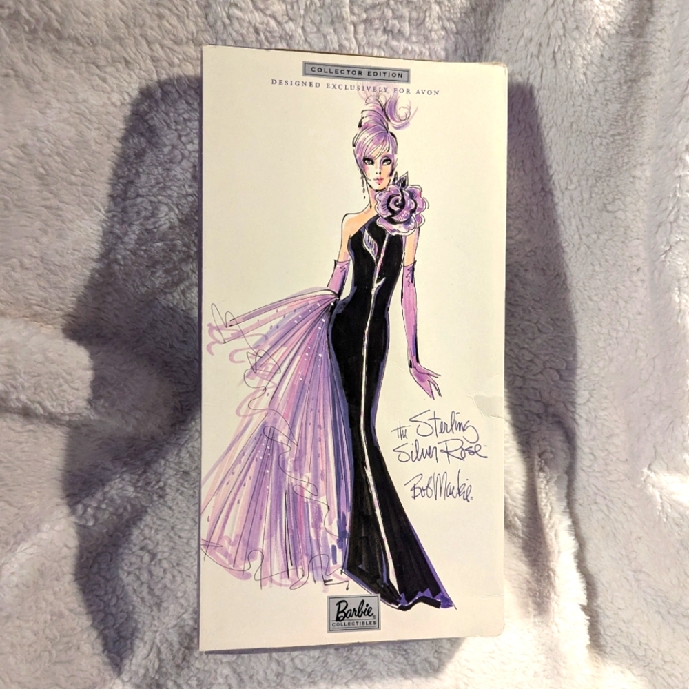 2001 The Sterling Silver Rose Barbie Doll Avon Edition By BOB MACKIE